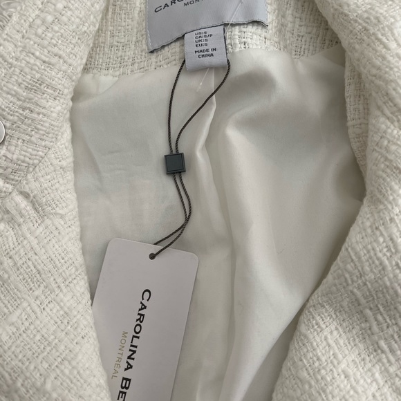 Carolina Belle Montreal White fringe tweed jacket - Picture 4 of 6